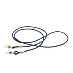 Import zsinór, 67 cm, kék, pamut, szilikon füllel