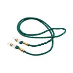 Szerelt zsinór, 70 cm, zöld, pvc fül