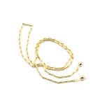 Szemüvegtartó lánc, arany, tasakban, 1 db